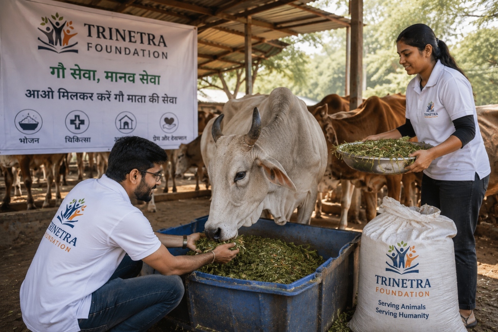 Shelter, Green Fodder & Rescue for Abandoned Cattle